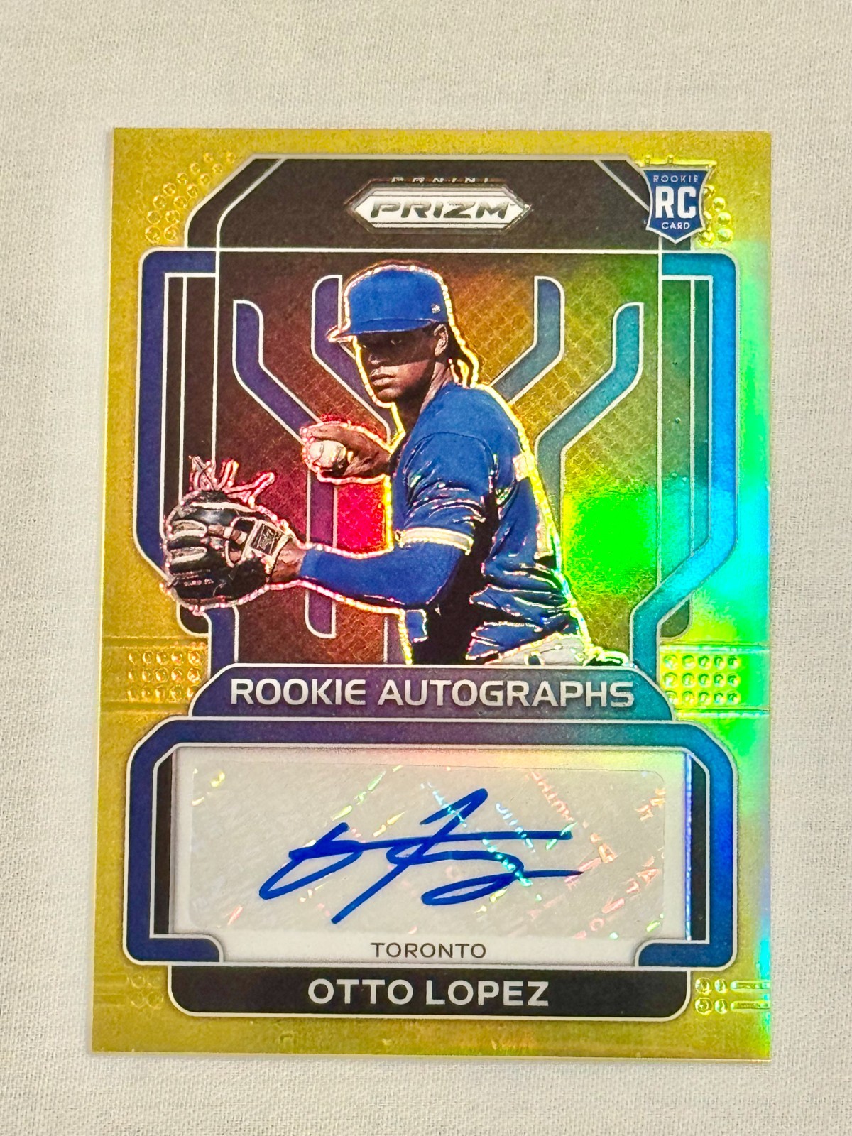 2022 Panini Prizm Otto Lopez Gold Rookie Auto #3/10 Toronto/Miami