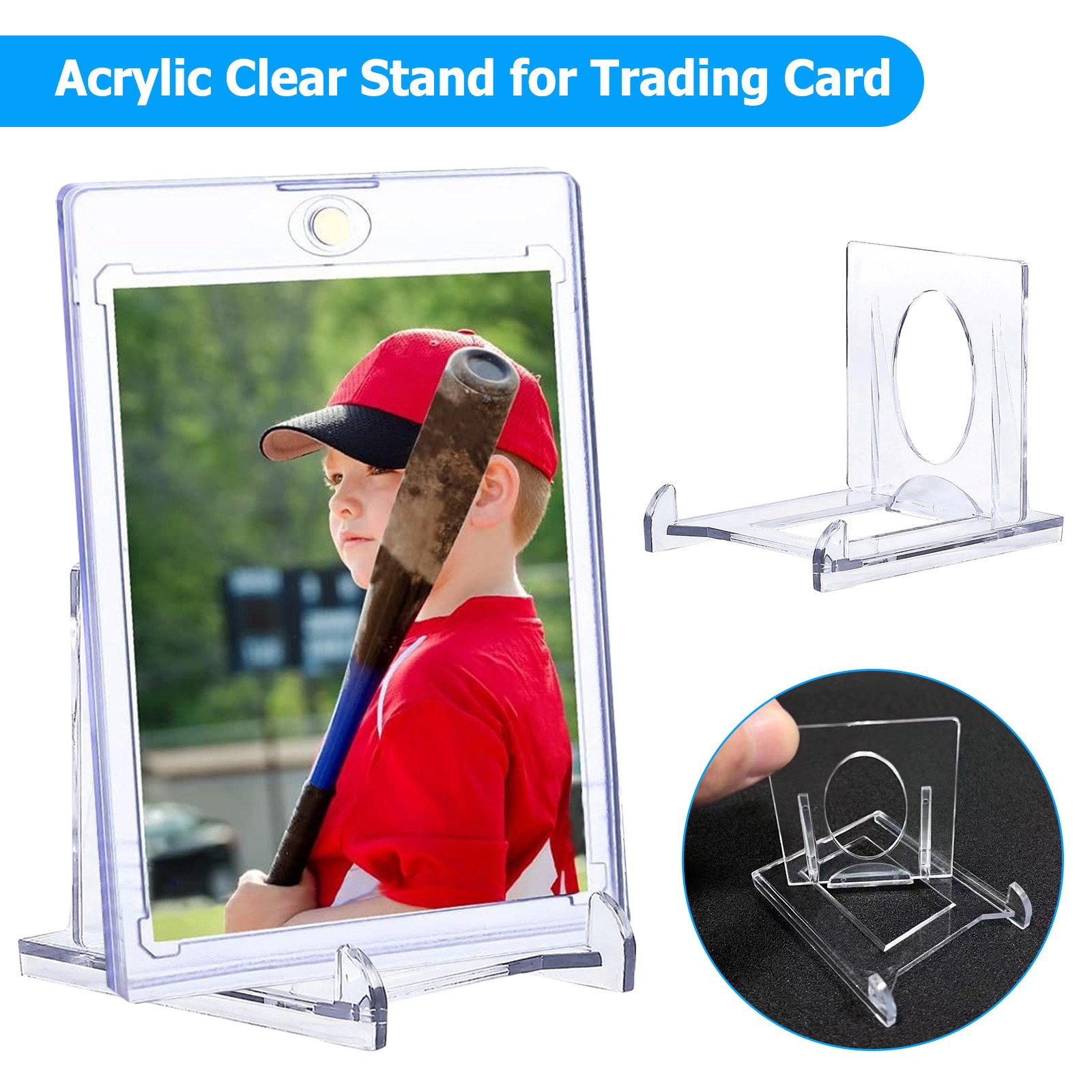 5-20x Mini Clear Adjustable Acrylic Easel Display Stand Holder For Trading Card