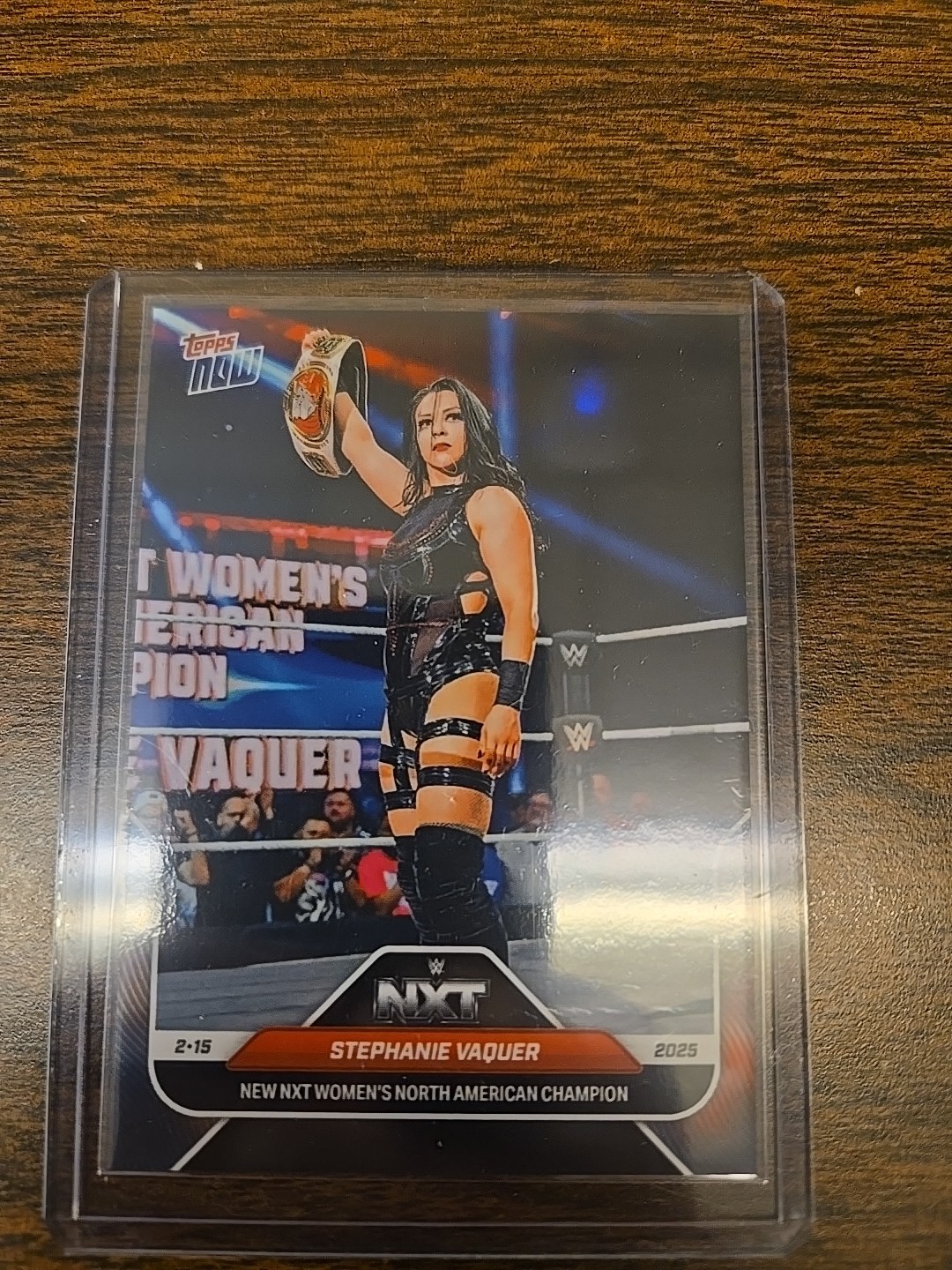 2025 Topps Now WWE Stephanie Vaquer #19 /3248 NEW NXT N.A. CHAMP!