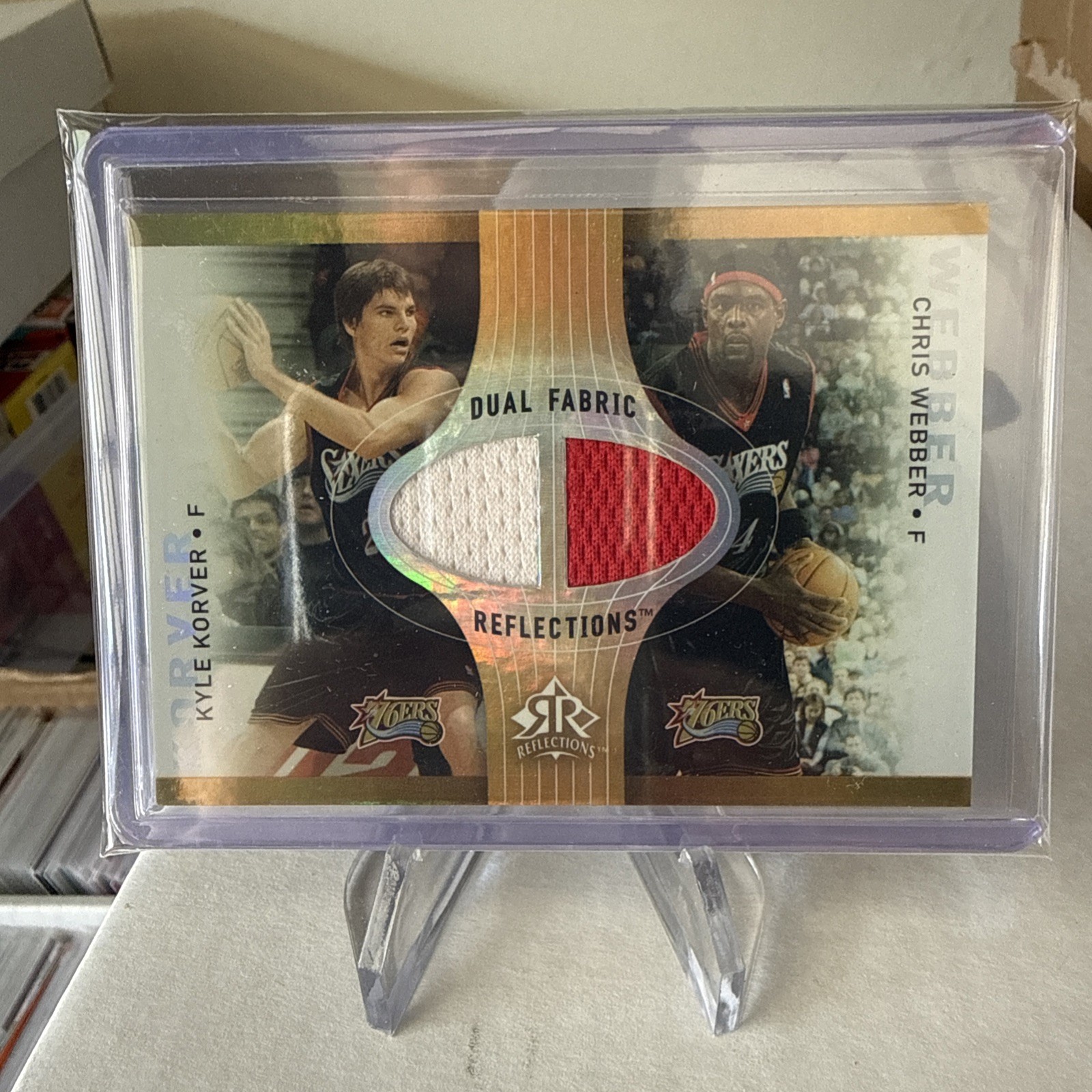 2006-07 Upper Deck Fabric Reflections Dual Chris Webber, Kyle Korver Gold /100