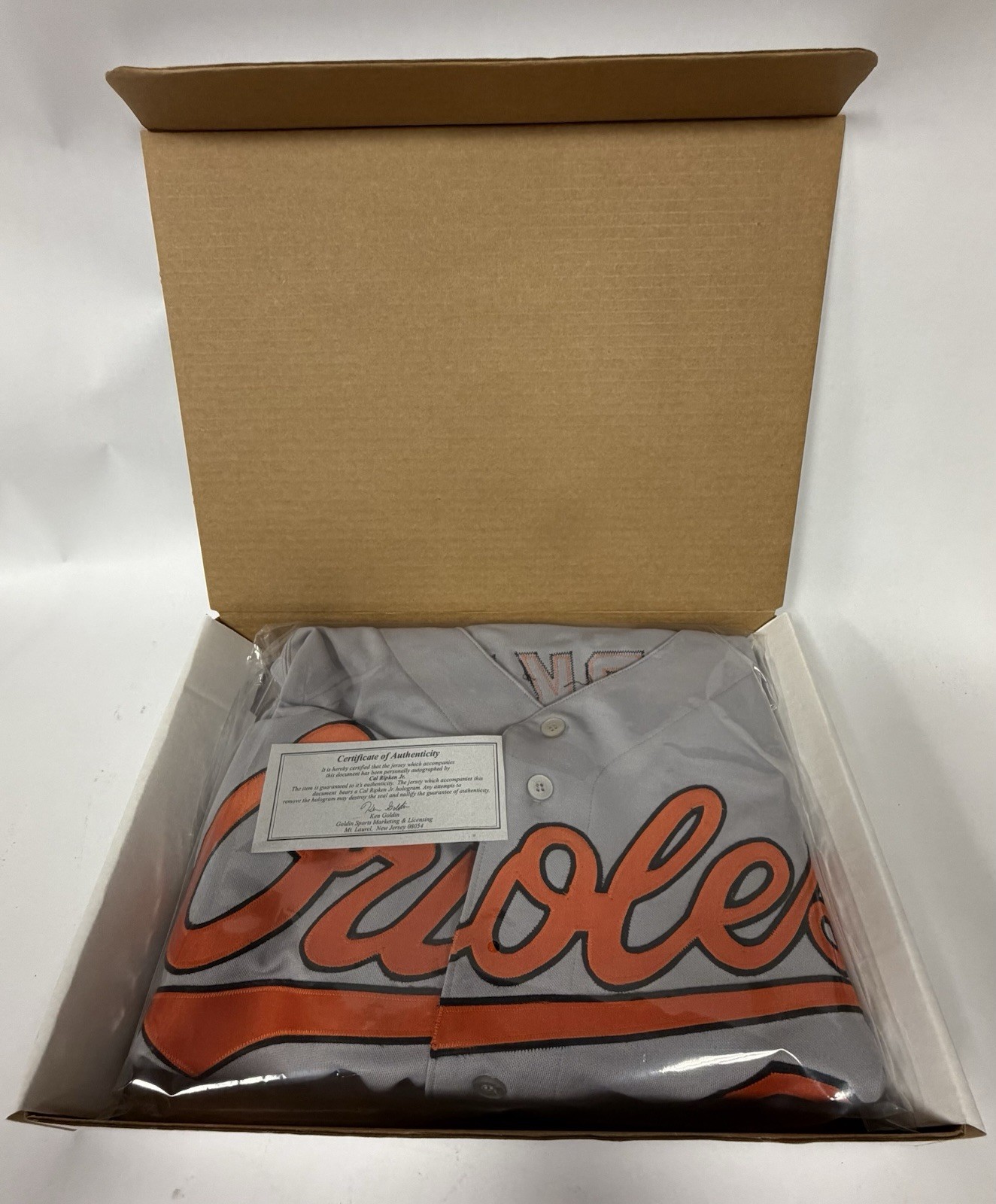 Cal Ripken Jr Signed Orioles Jersey #8 Majestic Auth COA Goldin Autograph 48 B18