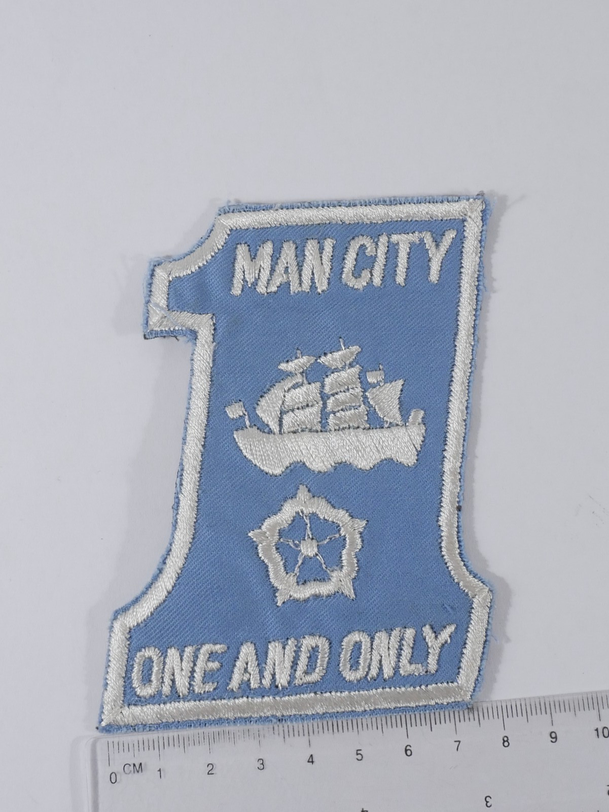 Vintage Man City One And Only Embroidered Football Patch Badge Sew On