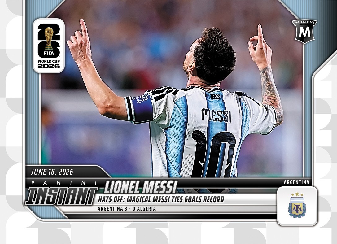 2026 Panini Instant Lionel Messi FIFA World Cup Milestone LP Card Pre-Sale