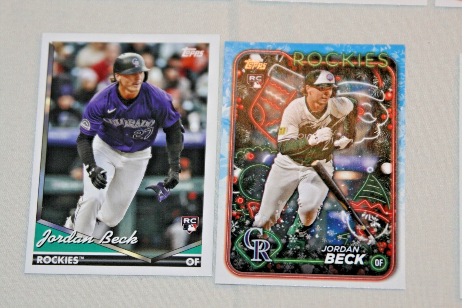 JORDAN BECK (2) RC 2024 ARCHIVES #273 HOLIDAY #H64 COLORADO ROCKIES
