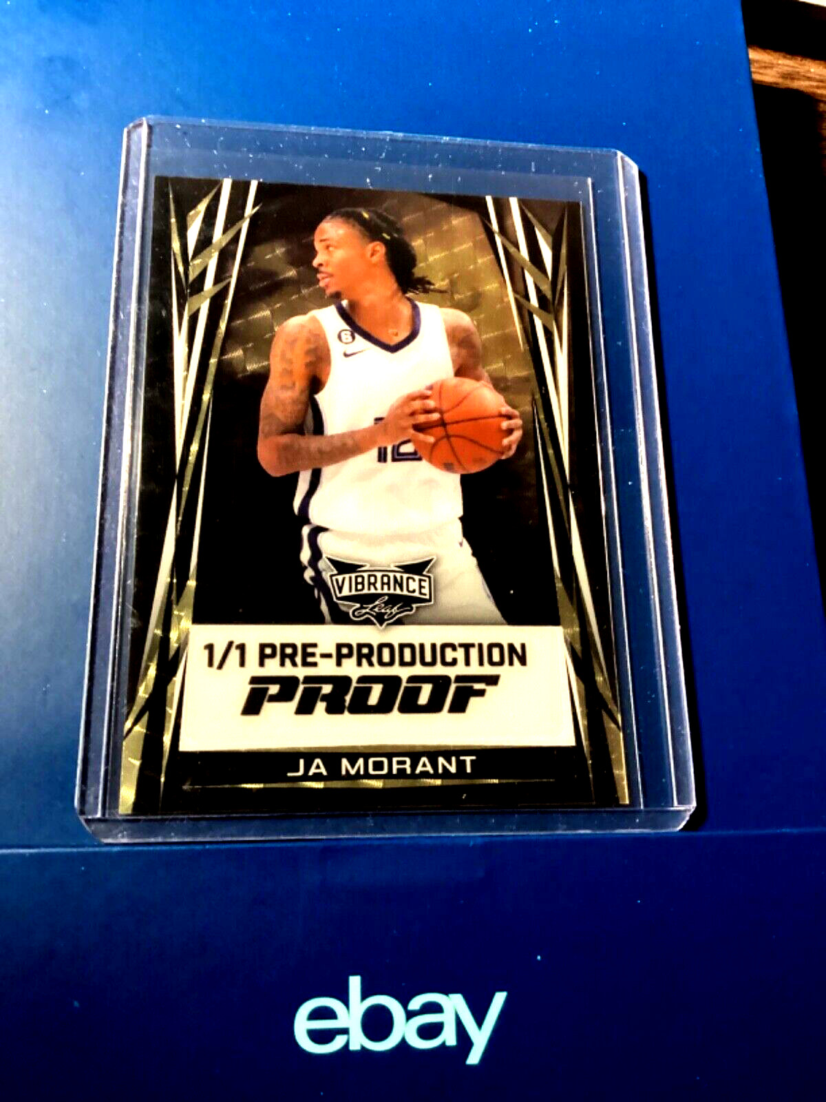 Ja Morant 1/1 2024 Leaf Vibrance Black Gold Refractor SP Grizzlies Basketball #1