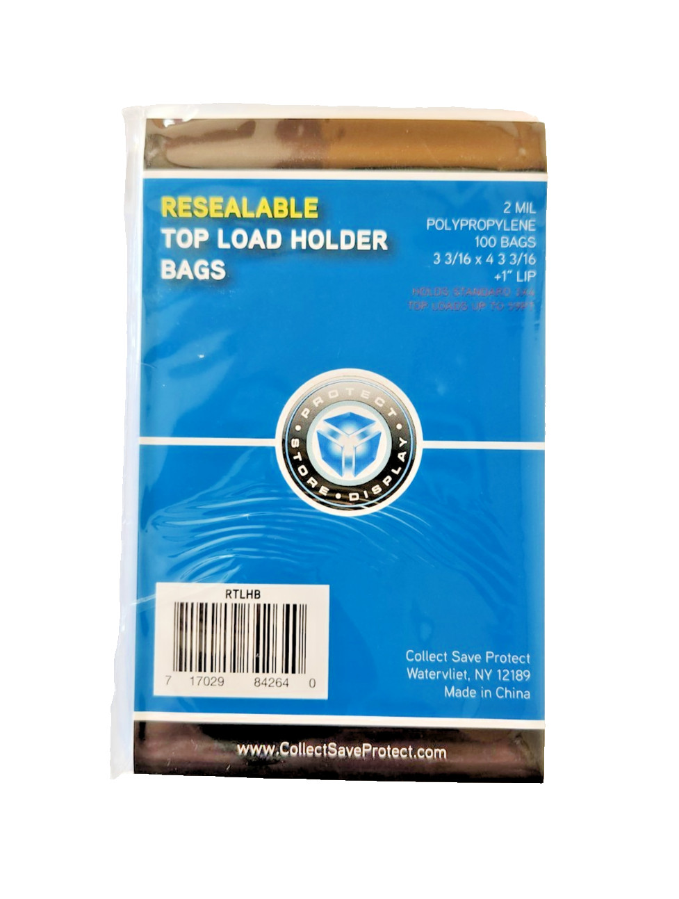 100 CSP Top LOAD Holder BAGS Top Loaders Perfect FIT Single Toploaders 55pt-59pt