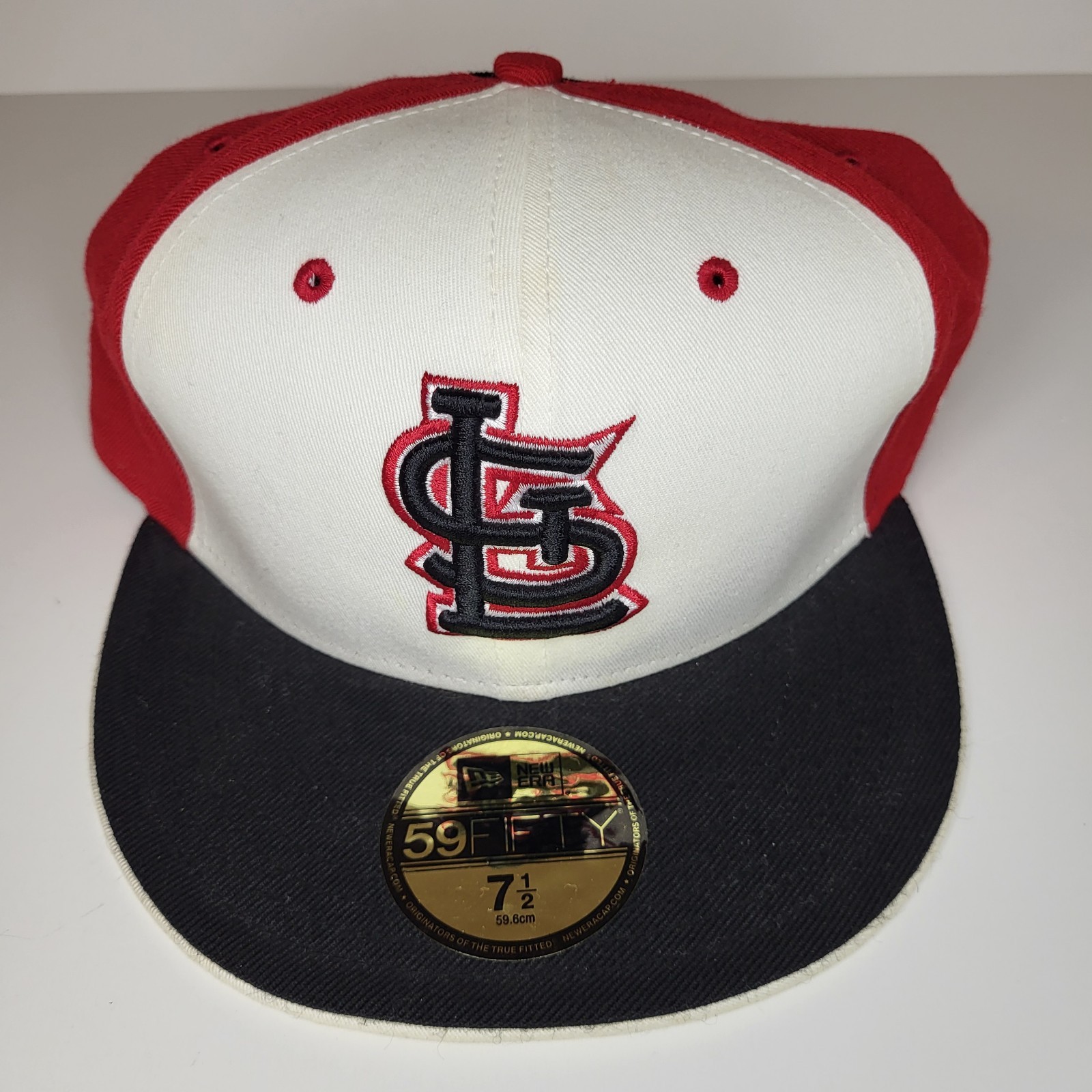 59Fifty St Louis Cardinals New Era Fitted Baseball Hat Size 7 1/2 MLB