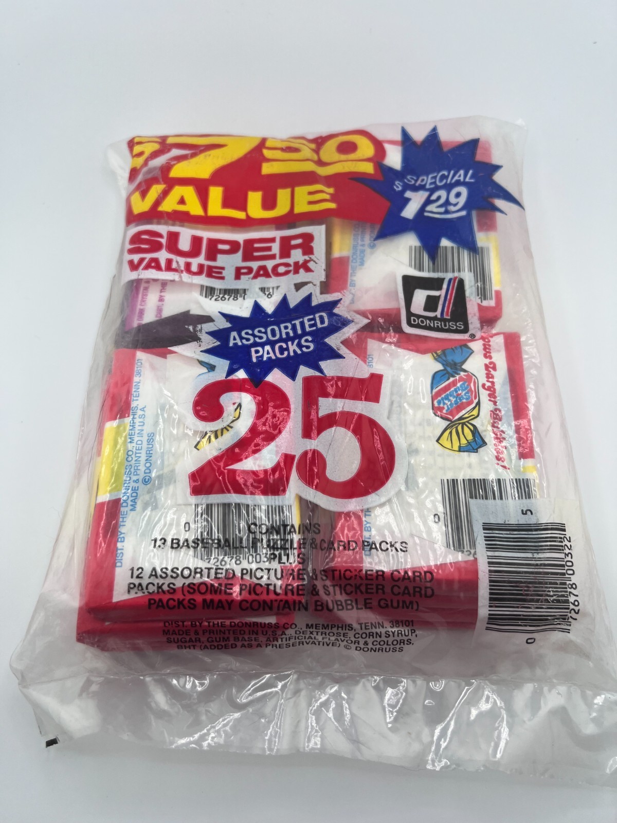 1982 Donruss Baseball Super Value Fun Bag Factory Sealed 25 Packs Ripken RC?