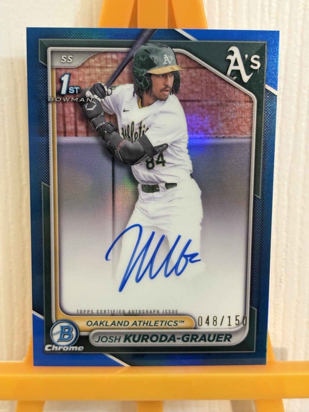 2024 Bowman Draft Josh Kuroda Grauer Blue Refractor Auto /150 💎📈🔥 1st Bowman