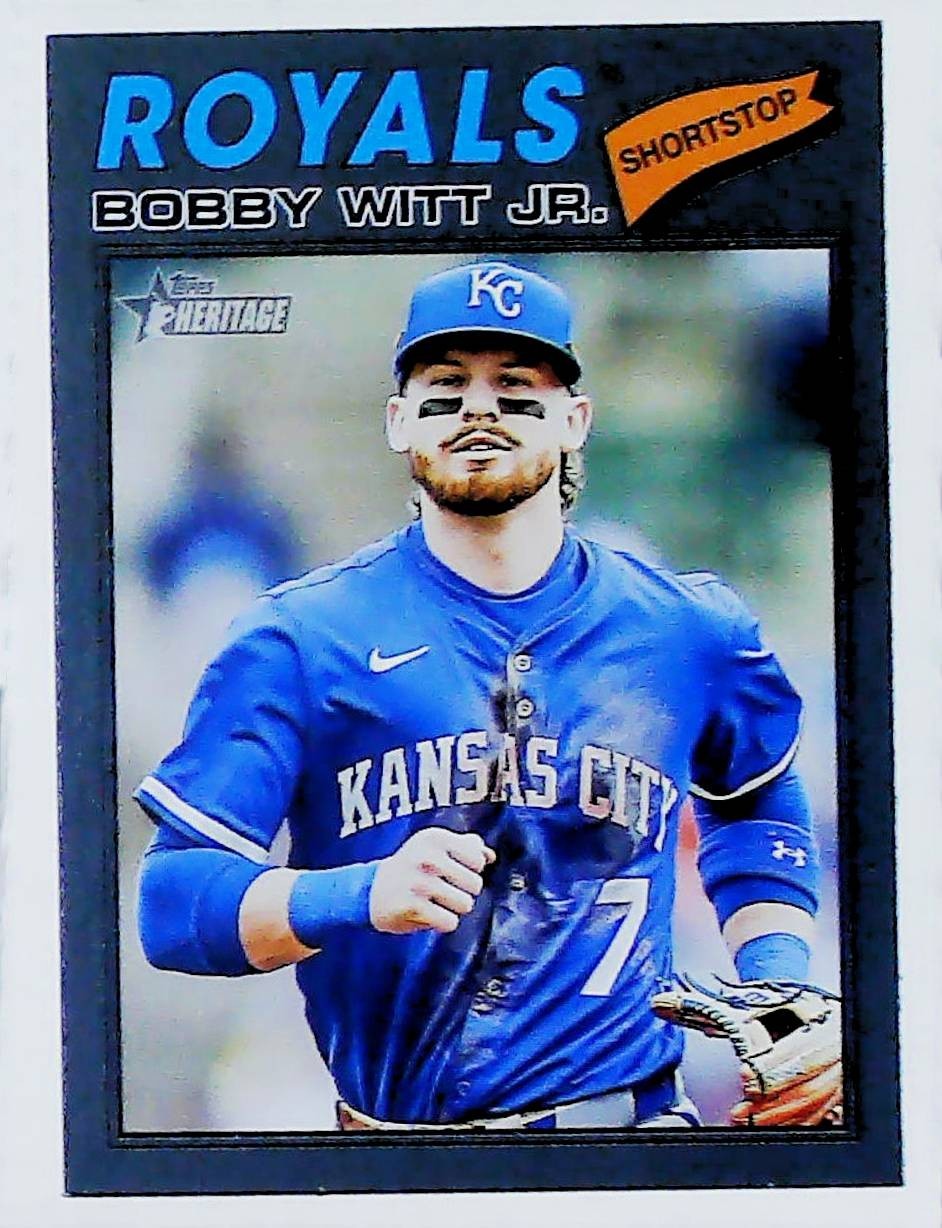 2026 TOPPS HERITAGE DARK GRAY BORDER #160 BOBBY WITT JR ROYALS