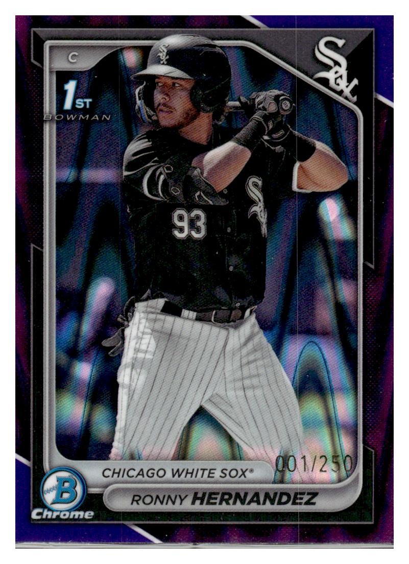 2024 Bowman #BCP-92 Ronny Hernandez Chrome Purple Wave Refractors #/250