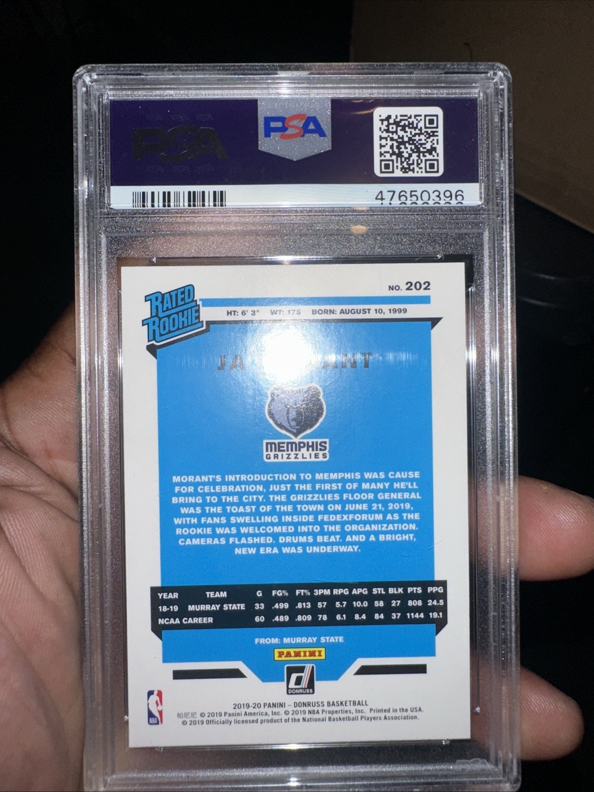 2019 Panini Donruss JA Morant