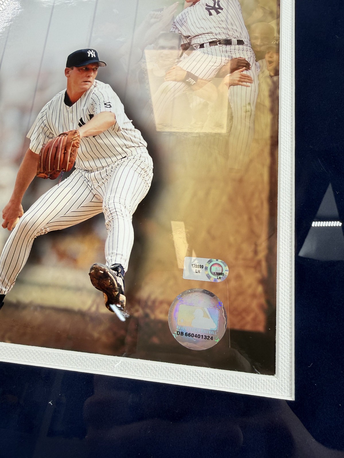 Wells Larsen Cone Signed Yankees Perfection Print Framed Fanatics COA