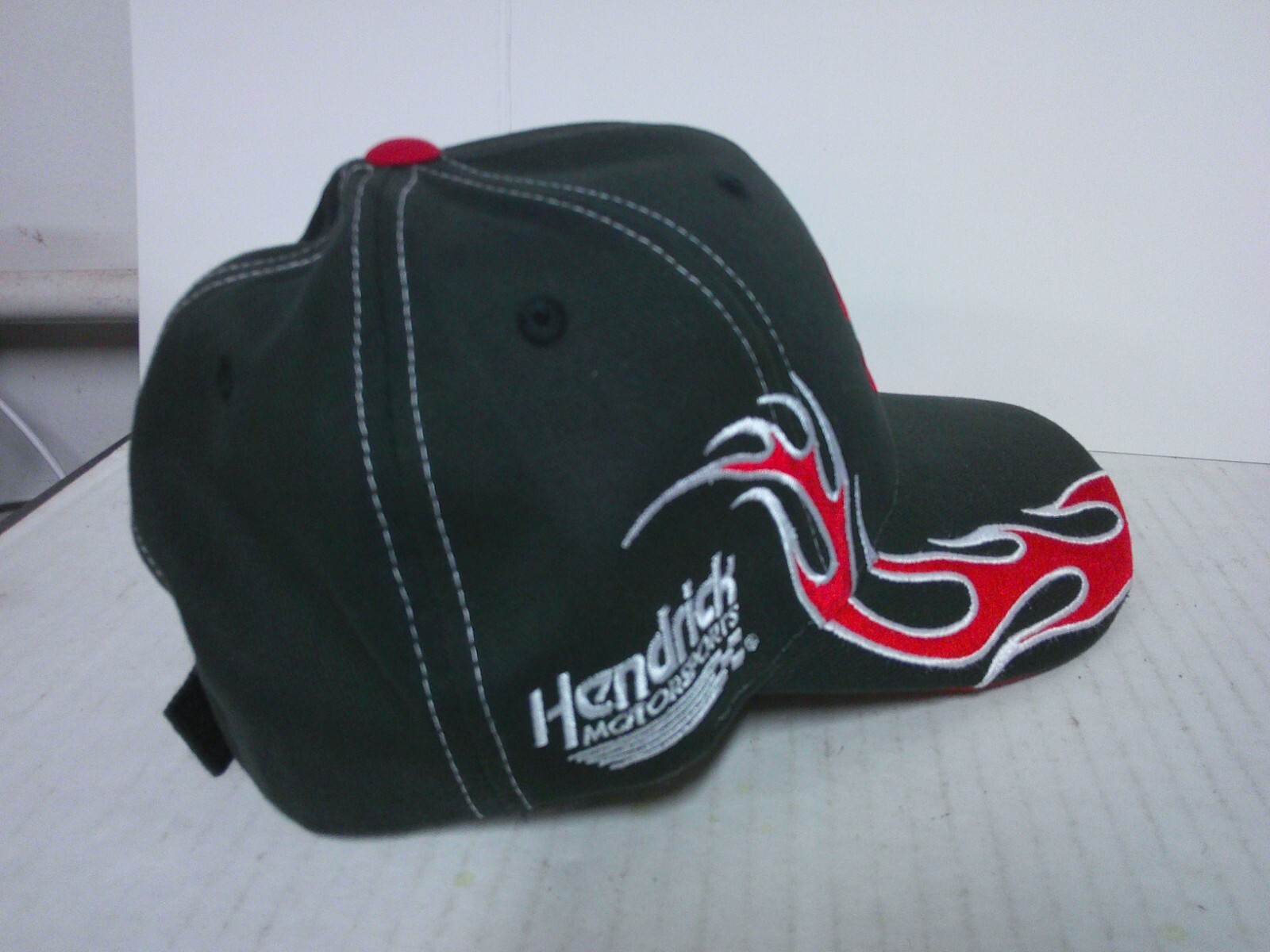 NASCAR Hendrick Motorsports #24 Jeff Gordon 3M Black Baseball Hat w/ Flames NEW