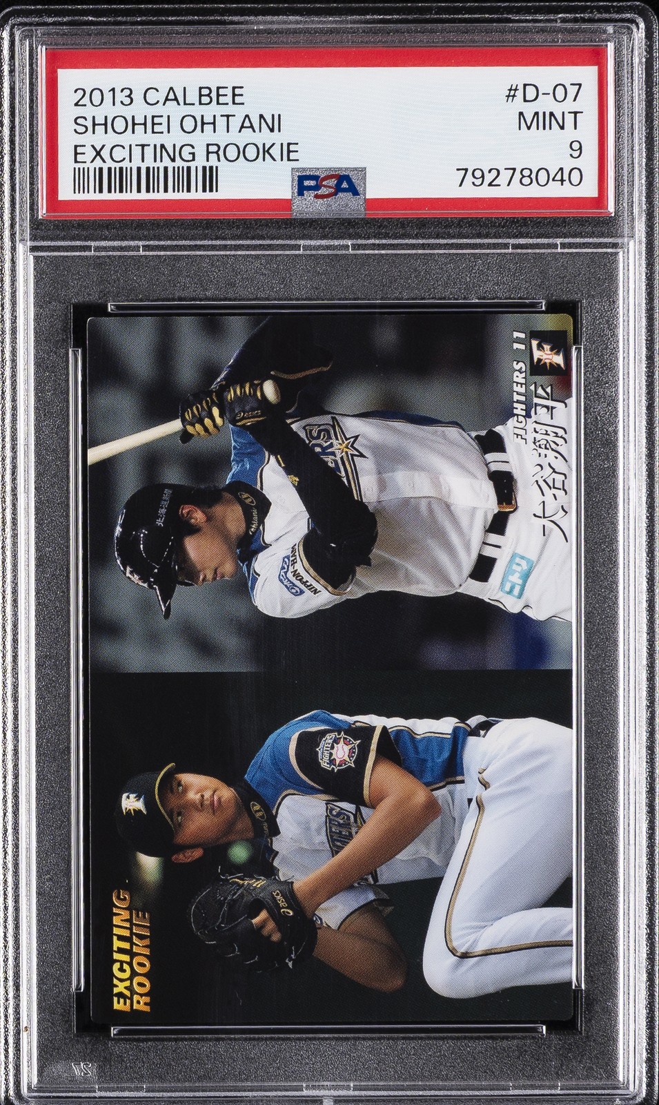 2013 CALBEE EXCITING ROOKIE #D-07 SHOHEI OHTANI ROOKIE RC PSA 9