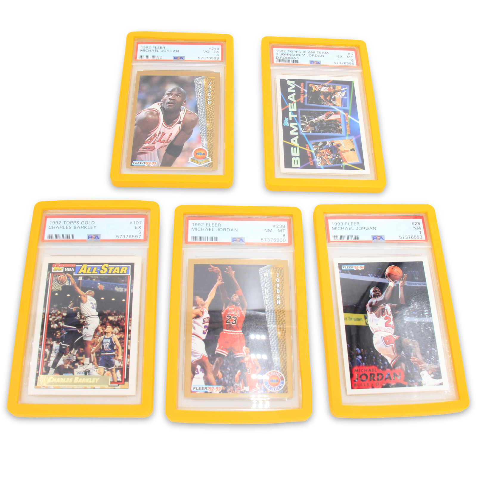 CM PSA 5 Pack Stackable Display Case Up to 35pt Cards Slab Protector Bumper