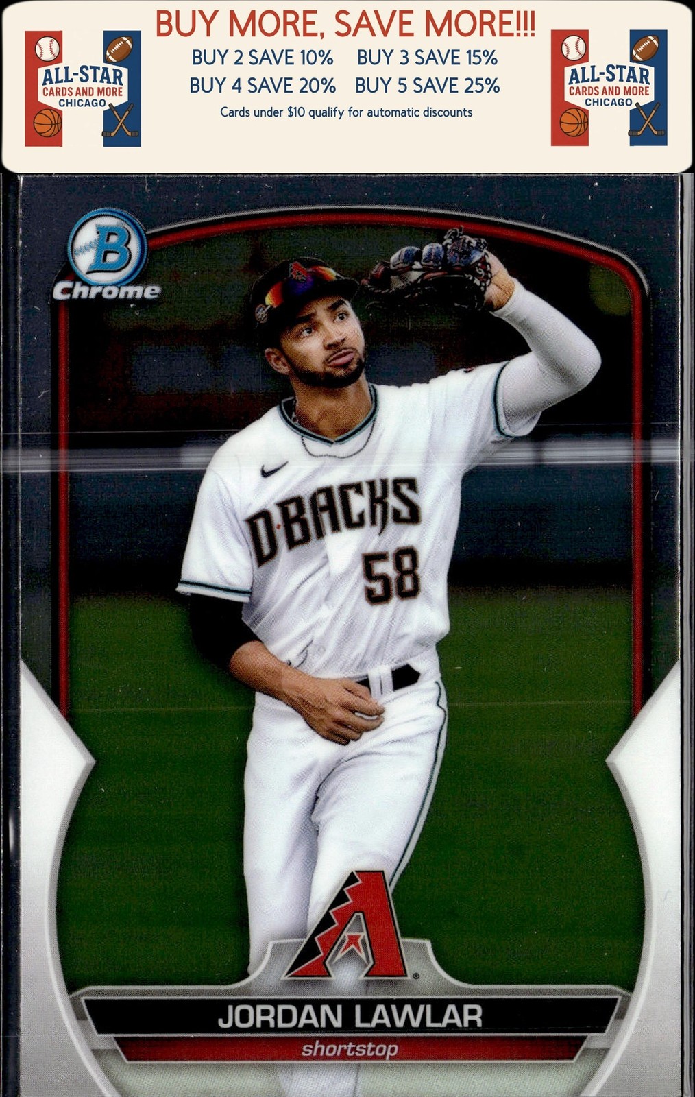 2023 Bowman #BCP-92 Jordan Lawlar Chrome Prospects Arizona Diamondbacks