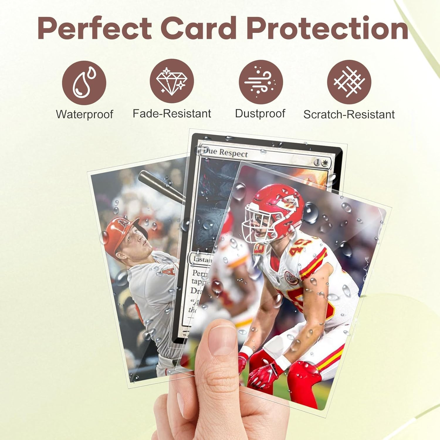 600 Count Card Sleeves, Clear Soft Trading Card Sleeves, Polypropylene (PP), Fit