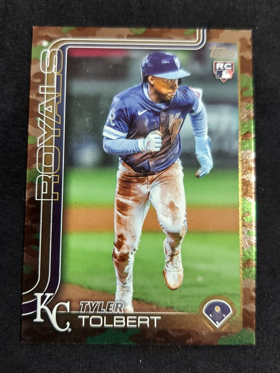 2025 Topps Update Tyler Tolbert RC Memorial Day Camo SSP /25 Royals – Hit Record