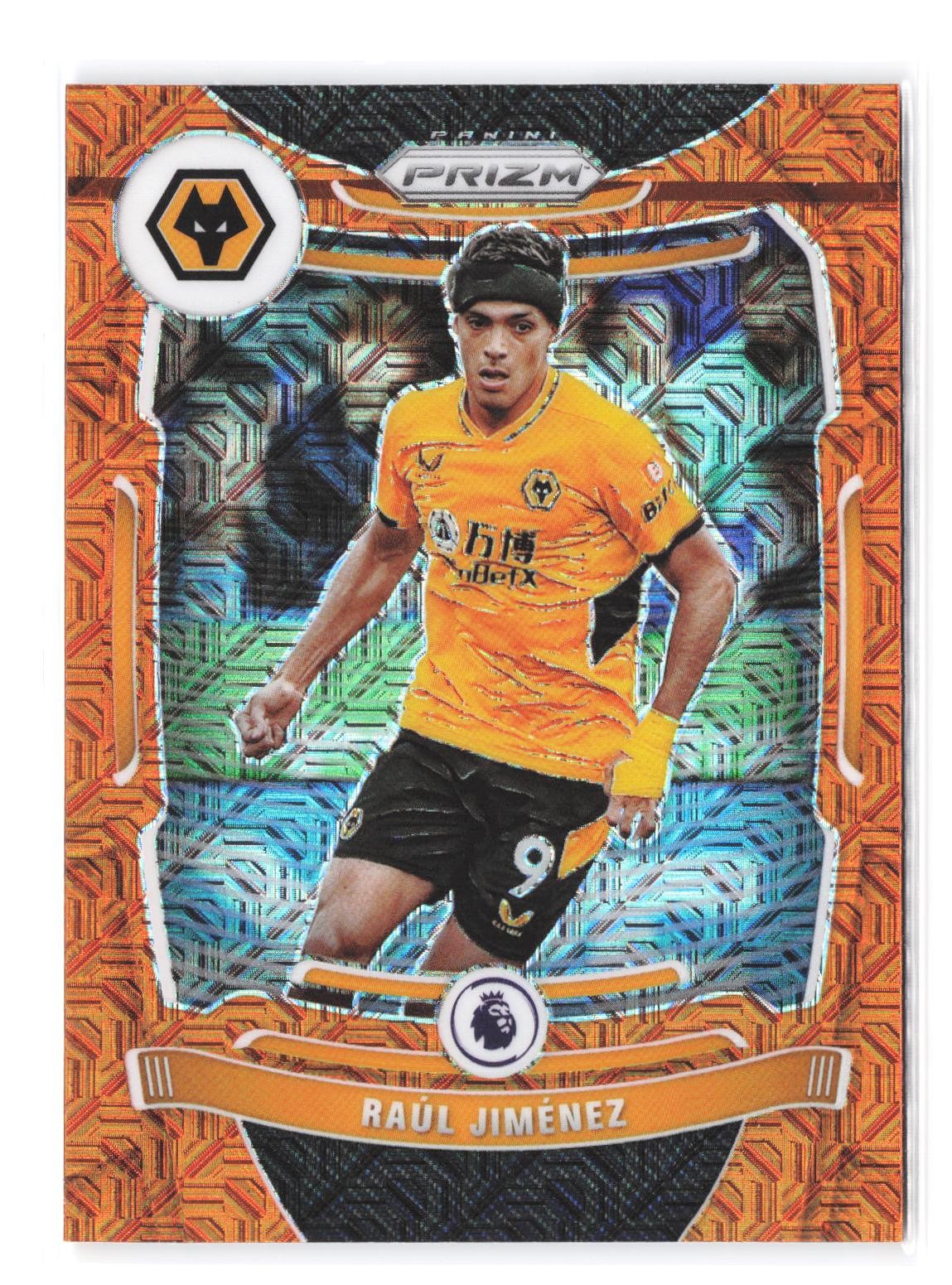 2021-22 Panini Prizm Premier League #59 Raul Jimenez Prizms Orange Mojo