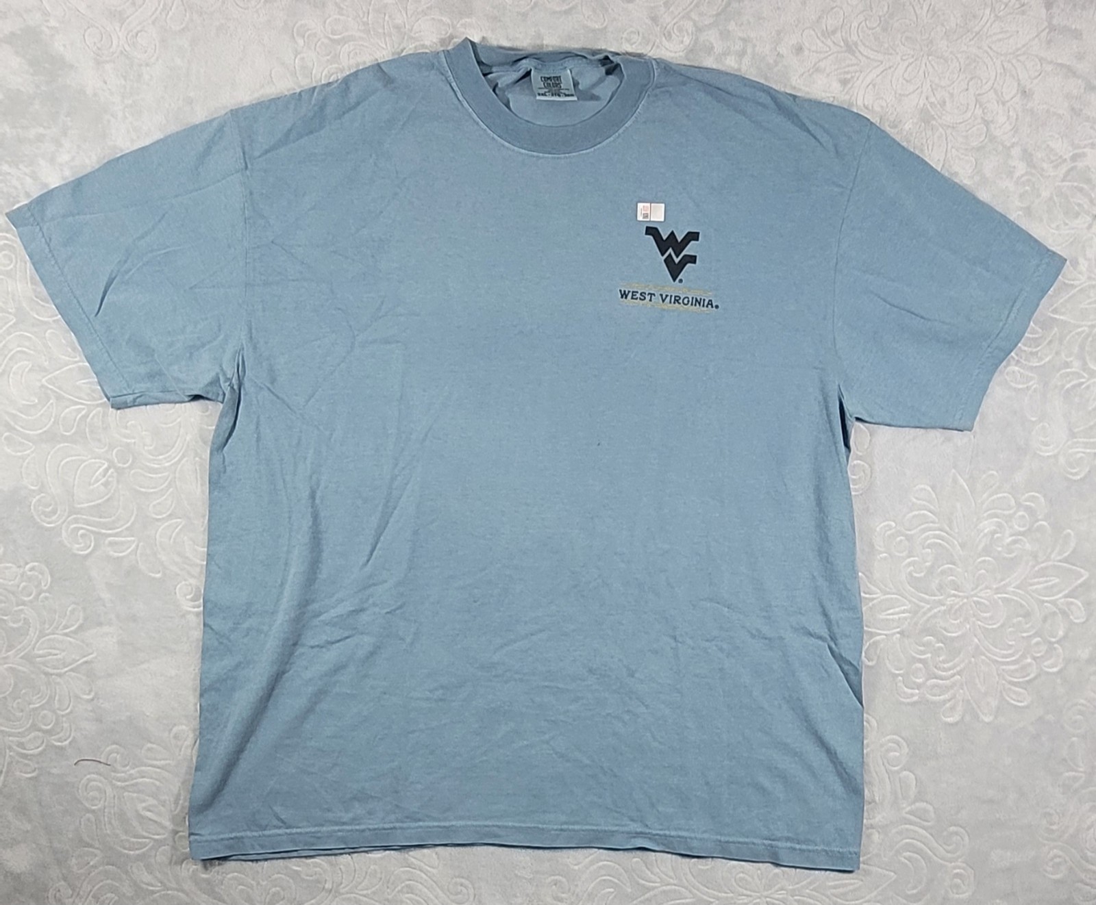 Mens Blue West Virginia Mountaineers State Scenery Comfort Colors T-Shirt Sz 2XL