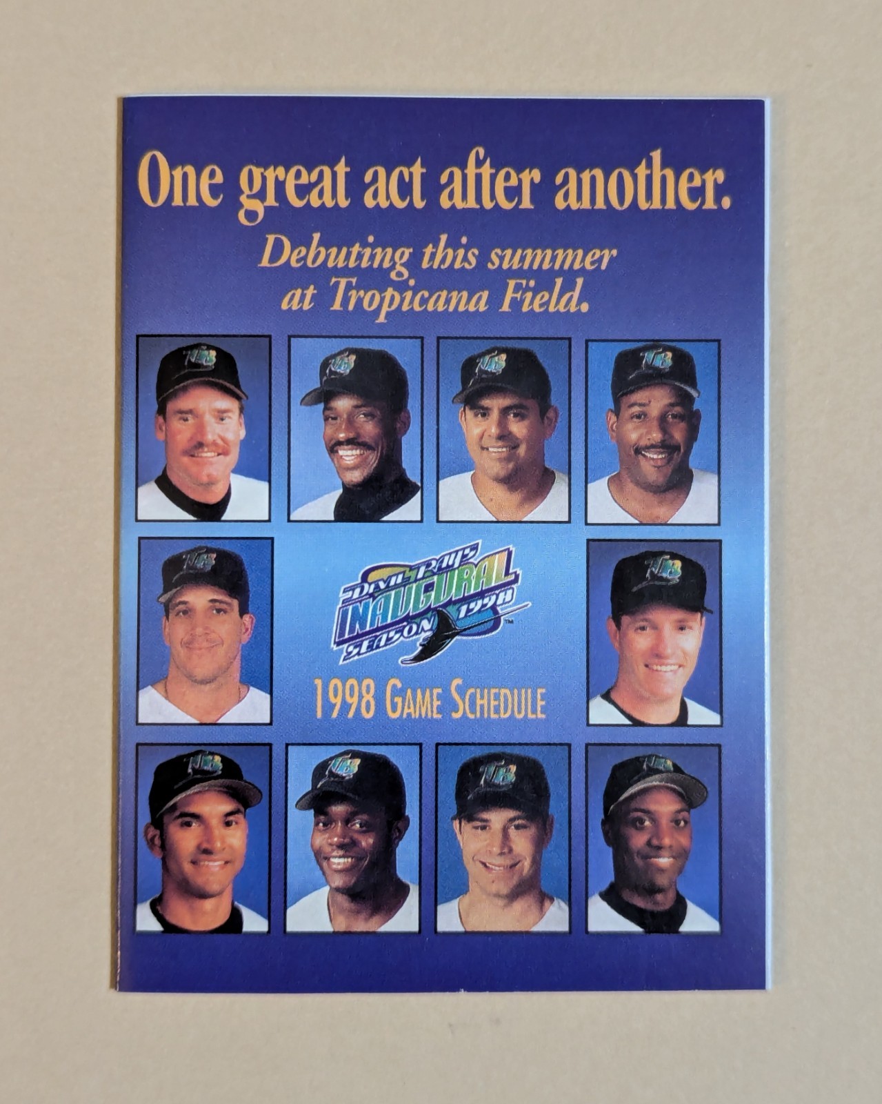 1998 Tampa Bay Devil Rays Baseball Pocket Schedule MLB Inaugural Season ⚾️⚾️