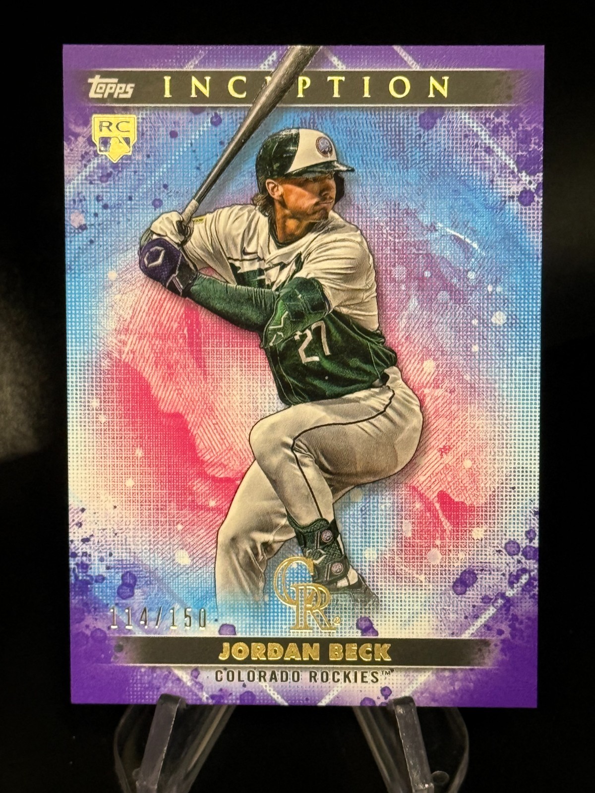 2024 Topps Inception MLB #2 JORDAN BECK (RC) Purple /150 COL Rockies Rookie