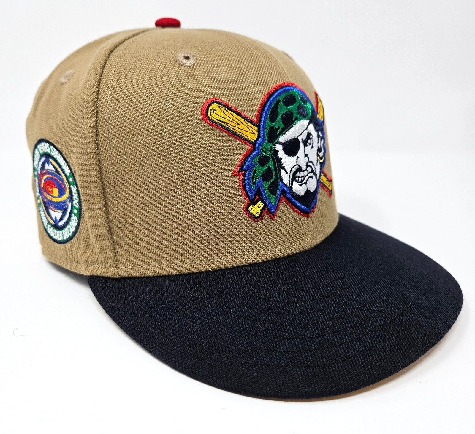 New Era Pittsburgh Pirates Three Golden Decades Patch Fitted Hat Cap Size 7 1/8