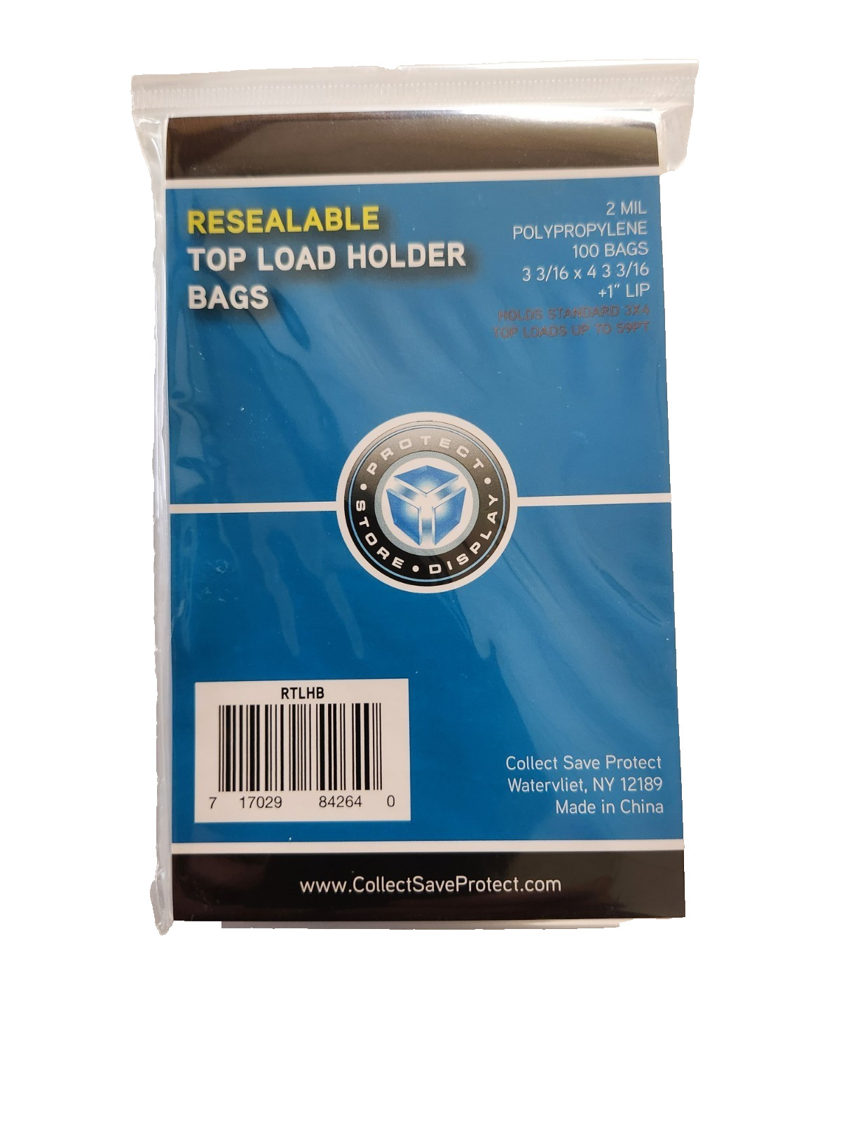 100 CSP Top LOAD Holder BAGS Top Loaders Perfect FIT Single Toploaders 55pt-59pt