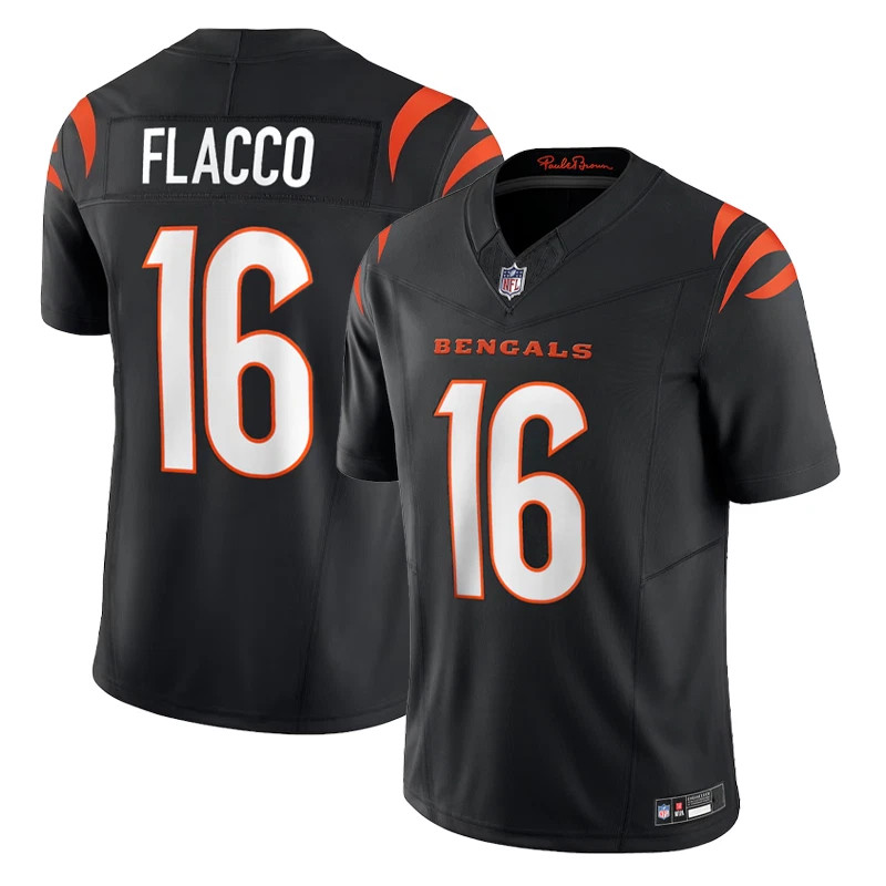 NWT Men’s Bengals #16 Joe Flacco All Stitched Player Jersey S-3XL