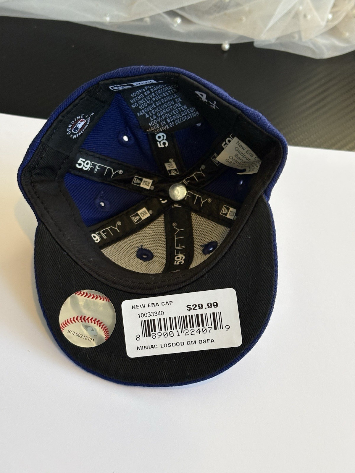 New Era LA Dodgers Mini Cap 59FIFTY Miniature Fitted Collectible Hat Size 4 1/4
