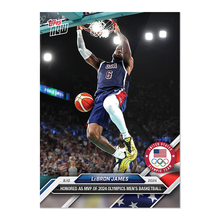 (2) 2024 Topps Now Olympics Stephen Curry/LeBron James USA Basketball #22 & #30
