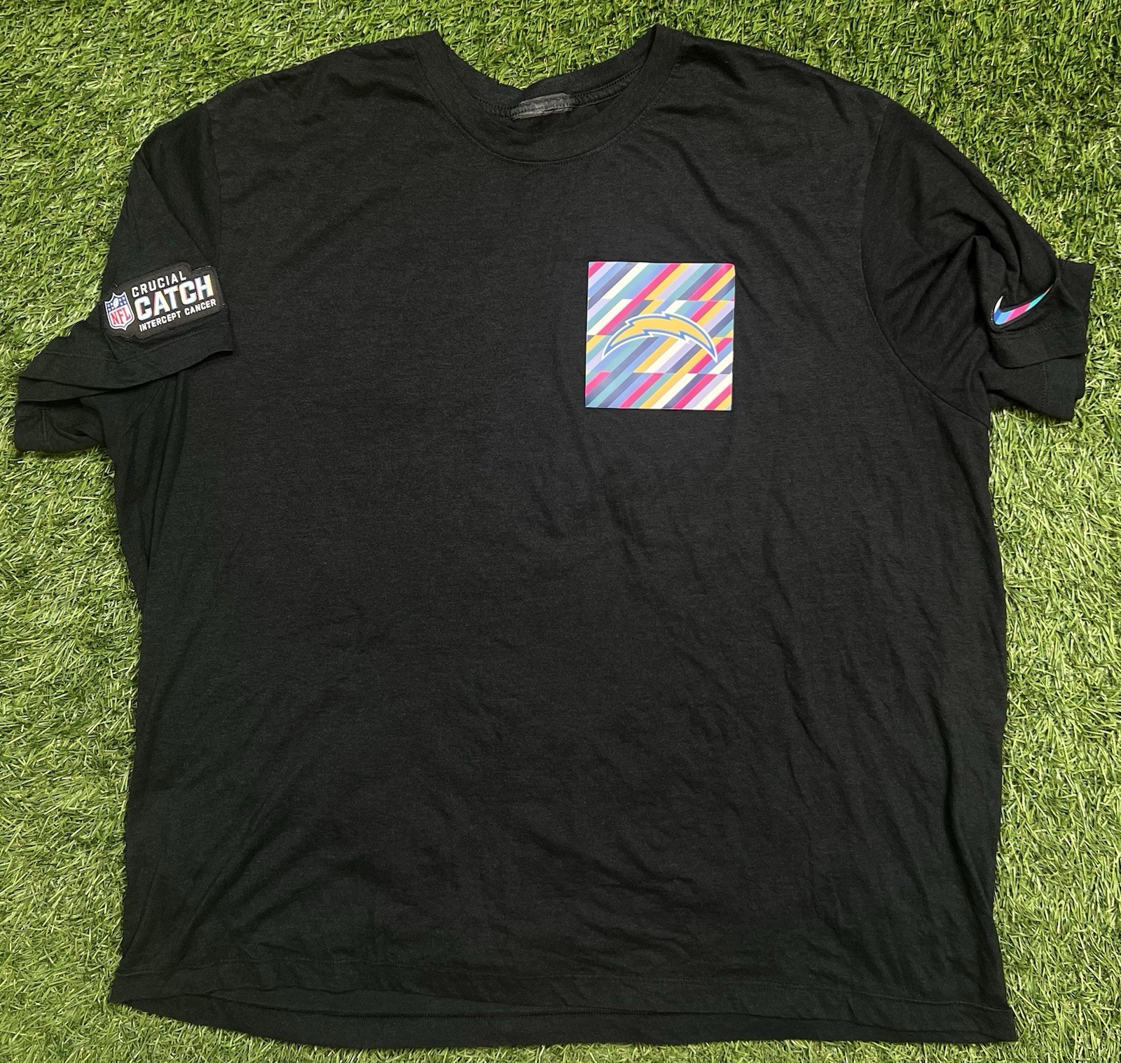 Nike Los Angeles Chargers Crucial Catch Shirt Men’s 3XL Black Game Worn