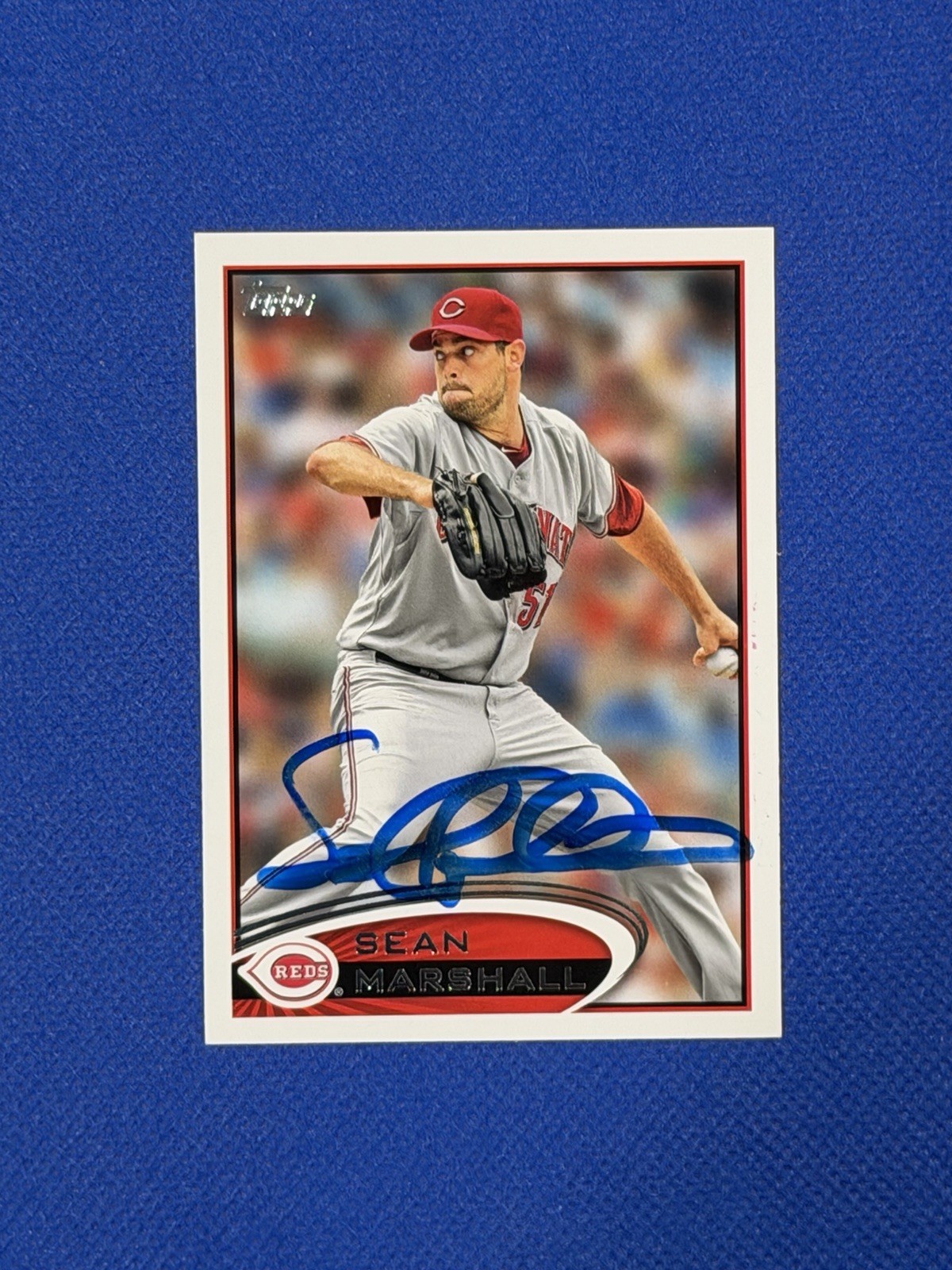 Sean Marshall 2012 Topps Series 2 Signed Autograph Auto Card #384 Reds S”