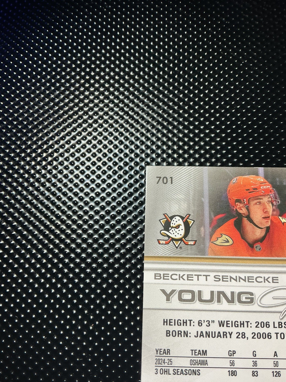 Beckett Sennecke Young Guns 2025-26 Extended Series Hockey