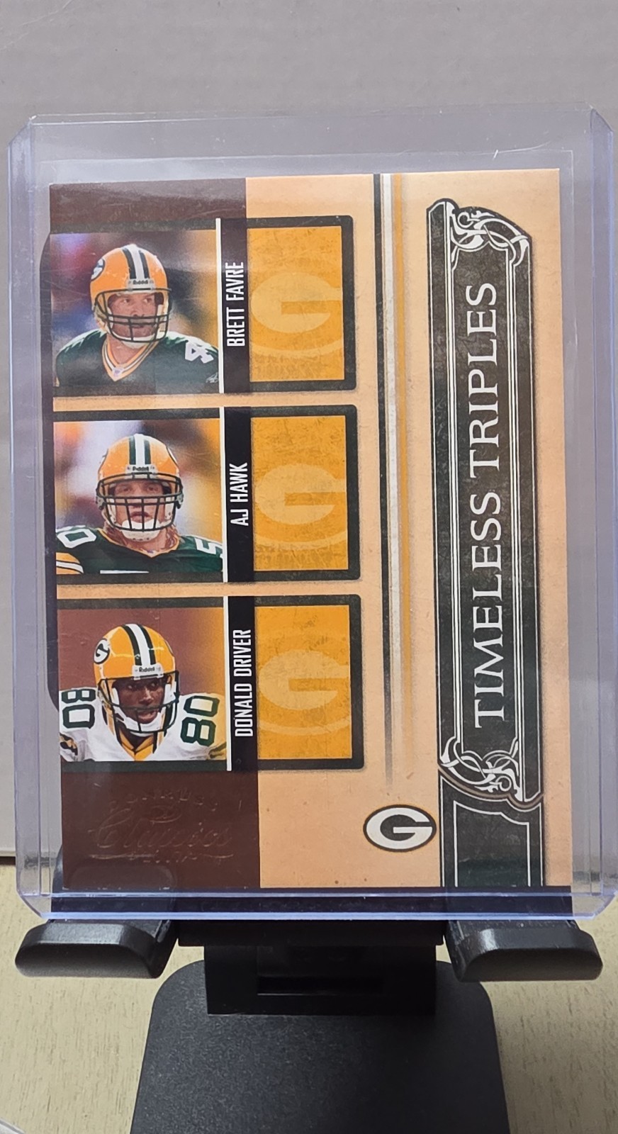 2007 Donruss Classics Timeless Triples Brett Favre Donald Driver A.J. Hawk /1000