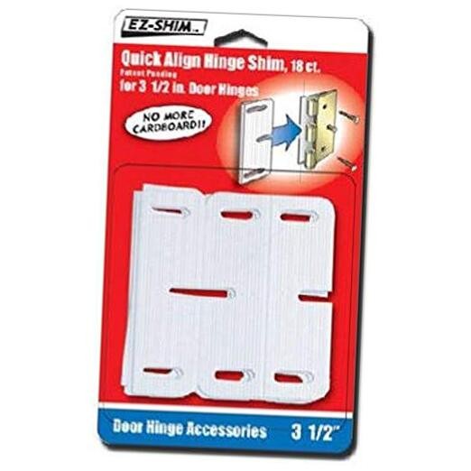 EZ HS350BP 3.5″ Hinge Shim, 18 count, Pack of 1 18-(Pack) White