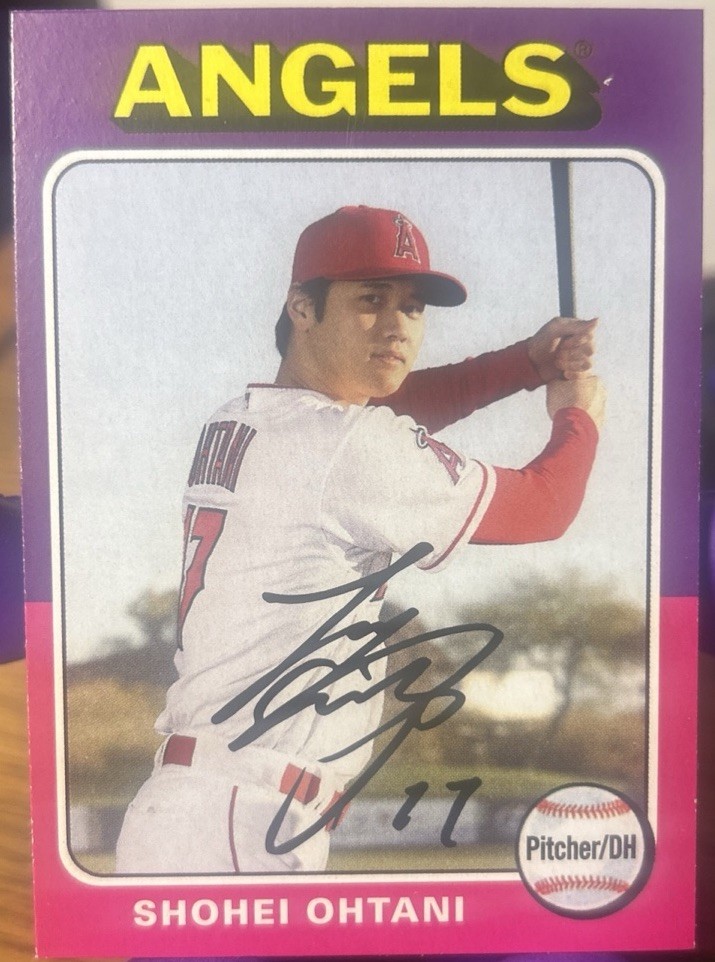 2019 Topps Archives 1975 Design #101 Shohei Ohtani Los Angeles Angels
