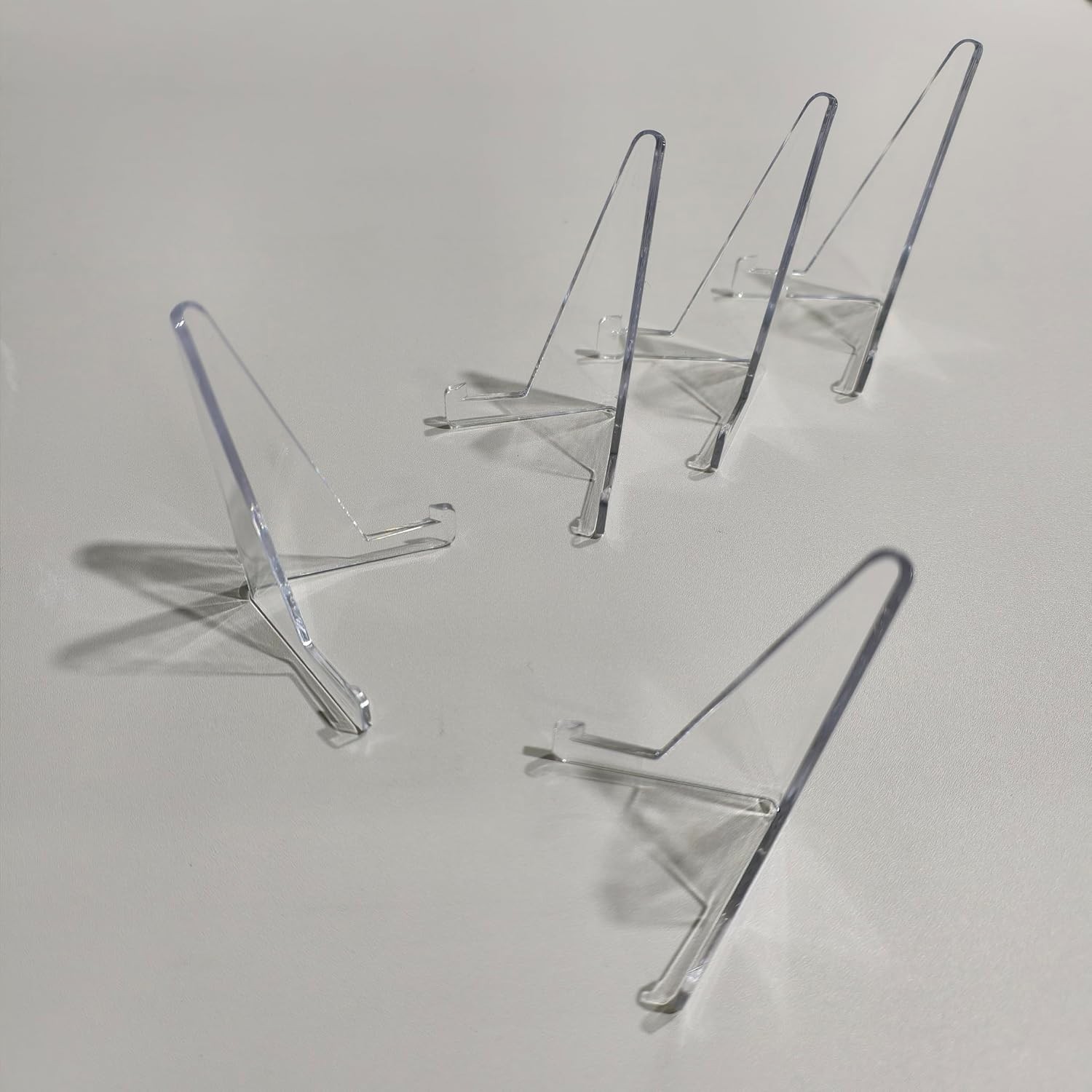 Triangular Base Display Stands – 5-Pack Heavy-Duty Holders for Collectibles